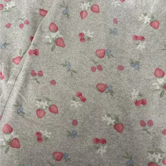 Cozy Strawberry Print Pajama Set - Picture 2 of 4